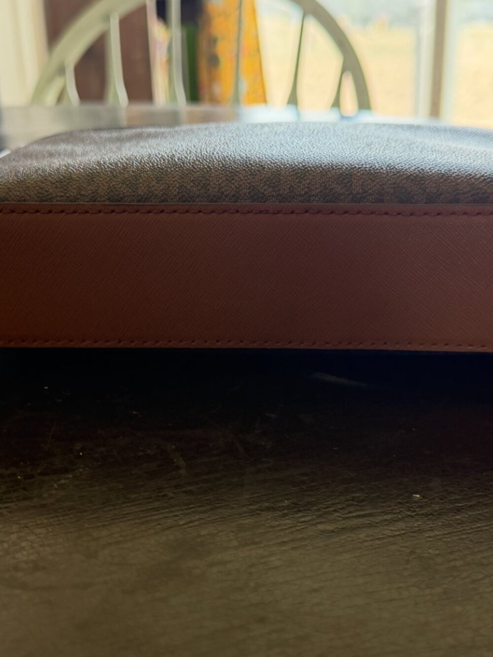 Michael Kors Jet Set Large Logo Crossbody Bag Brown MK Signature - Picture 5 of 16